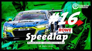 ROWE Speedlap  16  Audi R8 LMS GT3 Evo II [upl. by Karsten569]