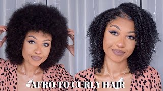 AFRO to CURLY HAIR  Testing New Hair Products on NATURAL TYPE 4 HAIR  DisisReyRey [upl. by Mira50]