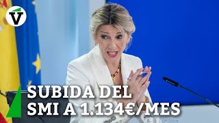 El Gobierno aprueba la subida del SMI a 1134 euros al mes y asegura que quotEspaña es un país mejorquot [upl. by Eelyma]