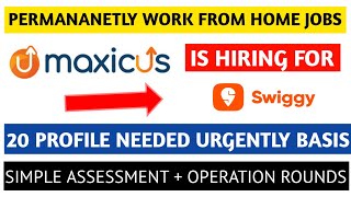 Permananetly Work From Home Jobs  Jobs in Swiggy Process Work From  Remote Jobs  Urgently [upl. by Gillie48]