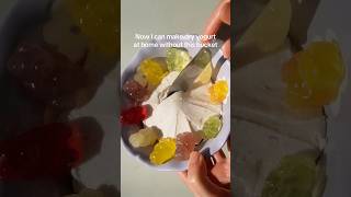 Make dry yogurt using gummy bears 🐻🍬 [upl. by Aekim]