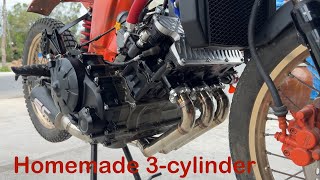 I made a 3 Cylinder engine used from the old engine to put together [upl. by Adnima33]