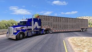 Peterbilt 567 Ultra Cab sleeper  Nuevo México  Transportando Ganado  Jaula Ganadera [upl. by Indys534]