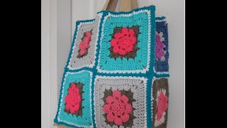 haken tutorial juten tas pimpen met grannys [upl. by Prestige]