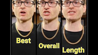 18 20 amp 22 inch Chain Length Comparison  Gold Jewelry Sizing [upl. by Nappy]