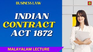 Indian Contract Act 1872Business LawIndian Contract Act 1872 CA Foundation In Malayalam [upl. by Milt]