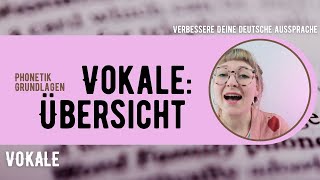 AusspracheGrundlagen VOKALE  Übersicht Aussprache Deutsch [upl. by Elurd417]