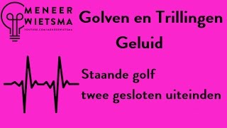 Natuurkunde uitleg Golven en Trillingen 9 Staande golf met twee gesloten uiteinden [upl. by Alodie]