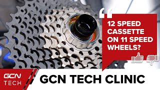 How Can You Install A 12 Speed Cassette To An 11 Speed Wheel  GCN Tech Clinic AskGCNTech [upl. by Aihsenrad]