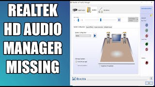 Realtek audio manager missing 100 working solution for all windows windows audio realtek [upl. by Dragon229]