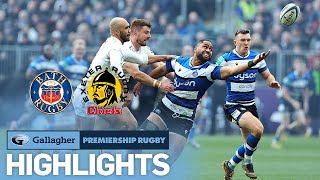 Bath v Exeter  HIGHLIGHTS  Fantastic Five Try Win  Gallagher Premiership 202223 [upl. by Ecnesse]