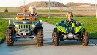 TugofWar 2  Power Wheels Jeep vs Dune Racer [upl. by Anastasius]