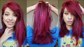 How I Dye My Hair Magenta  Burgundy Red [upl. by Nahtaoj]