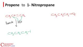 Propene to 1Nitropropane  Organic chemistry conversions for JEE NEET amp CBSE [upl. by Nahtaj709]