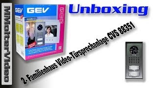 2 Familienhaus Video Türsprechanlage CVS 88351  Unboxing [upl. by Thursby]