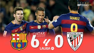 Barcelona 6 x 0 Athletic Bilbao Show de Neymar ● La Liga 1516 Resumen y Goles ᴴᴰ [upl. by Gnouv553]