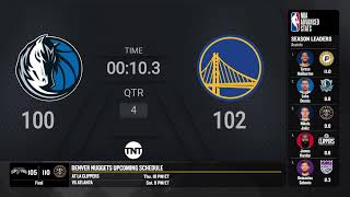 Dallas Mavericks  Golden State Warriors  NBA on TNT Live Scoreboard [upl. by Schaab]