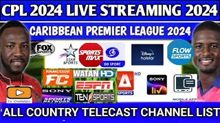 CPL 2024 LIVE streaming channel all country and mobile app Caribbean Premier League broadcast 2024 [upl. by Darla]