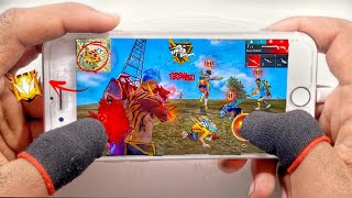 Iphone 6 Free Fire Gameplay ⚙️Settings Free Fire max HUDDPI MACRO 1 gb ram🥶 [upl. by Karoline404]