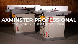 Set up Guide for Axminster Professional AP310SPT Planer Thicknesser Spiral Block 230V [upl. by Walling646]