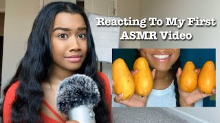 Reacting To My First ASMR Video it wasn’t as cringey as I thought [upl. by Asirac]