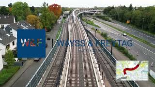 Drohnenüberflug über den Neubau der Stadtbahnstrecke U81 in Düsseldorf wayssfreytag [upl. by Kcerred92]