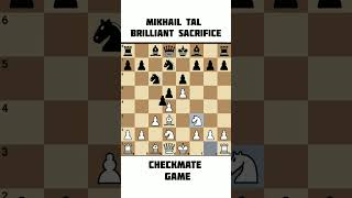 Mikhail Tal Greatest Chess Miniature brilliant Sacrifice checkmate Tal vs Salnikov 1970 [upl. by Enyedy]