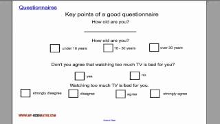 Questionnaires [upl. by Eralcyram]