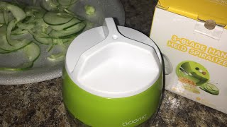 Adoric Handheld Spiralizer Review [upl. by Ahsinyar]