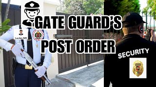 POST ORDER NG GATE GUARD [upl. by Marcelo523]