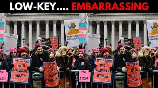 Only 200 People Showed Womens March In New York After Trumps Win [upl. by Lad756]