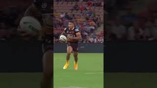 Jamayne Isaako brakes Corey Allan’s ankles nrl shorts steps [upl. by Eatnad]