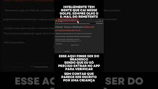 ⚠️ Cuidado com Golpes por Email do Banco Bradesco 🚨 golpe scam cuidado [upl. by Eidnahs444]