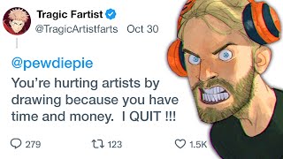 How Pewdiepie’s Drawings Made Half The Art Community Quit [upl. by Earissed]