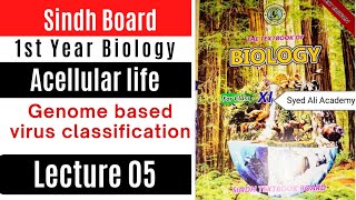 classification of virus on genome basis  acellular life  class 11 biology Sindh text book board [upl. by Ravid]