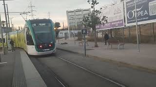 TRAM Citadis 302 en la línea T3 del Tranvía de Barcelona saliendo de Hospital Sant Joan dEspi TV3 [upl. by Walton]