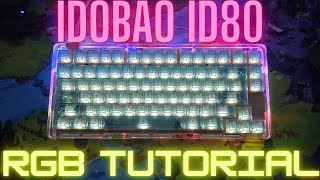 How to change the RGB and backlight settings on the IDOBAO ID80 [upl. by Ardyth988]