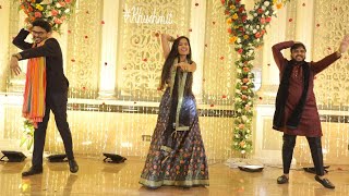 Best Sangeet Dance Performance for this Shadi season  Energetic Duet on Raanjhana and trio Kajra Re [upl. by Yerrok]