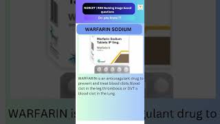 Warfarin Sodium 50mg Tab Norcet 08 image Base Question🙋ytshorts [upl. by Nylear]