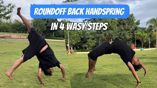 Round off Back handspring in 4 Easy steps by Bimal Rana [upl. by Osterhus48]