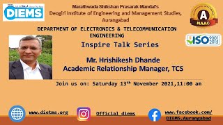 Inspire Talk by Mr Hrishikesh Dhande TCS [upl. by Eniretak]