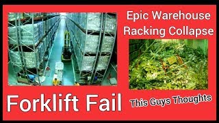 Forklift Fail  Warehouse Racking Collapse [upl. by Raney76]