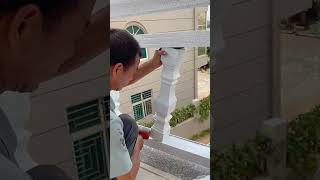 Corridor marble carved railing installation process [upl. by Oleta]