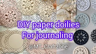 DIY how to make paper doilies at home for journalinghomemade journal supplieshomemade journal set [upl. by Hefter]