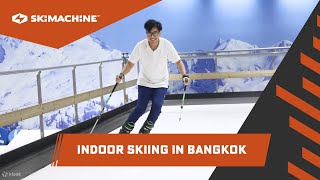 INDOOR SKIING AND SNOWBOARDING IN BANGKOK  SkiMachine [upl. by Anawad]