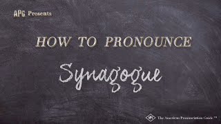 How to Pronounce Synagogue Real Life Examples [upl. by Cara897]