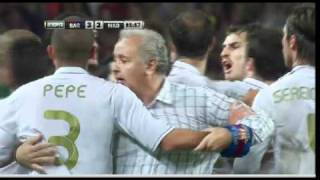 BARCELONA VS REAL MADRID Aug 17 2011 FIGHT  AND FUNNY Mourinho [upl. by Adama930]