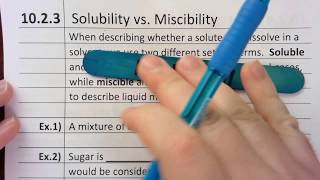 1023  Solubility vs Miscibility [upl. by Mickey154]