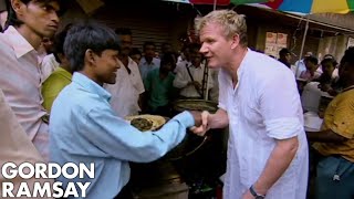 Gordon Ramsay Cooks Street Food In India  Gordons Great Escape [upl. by Orsino647]