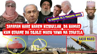 hizbullah ta harba rokoki 150 a yau ta kai hari kan cibiyar leken Asiri nasarorin hamas tsagaita [upl. by Pippa76]